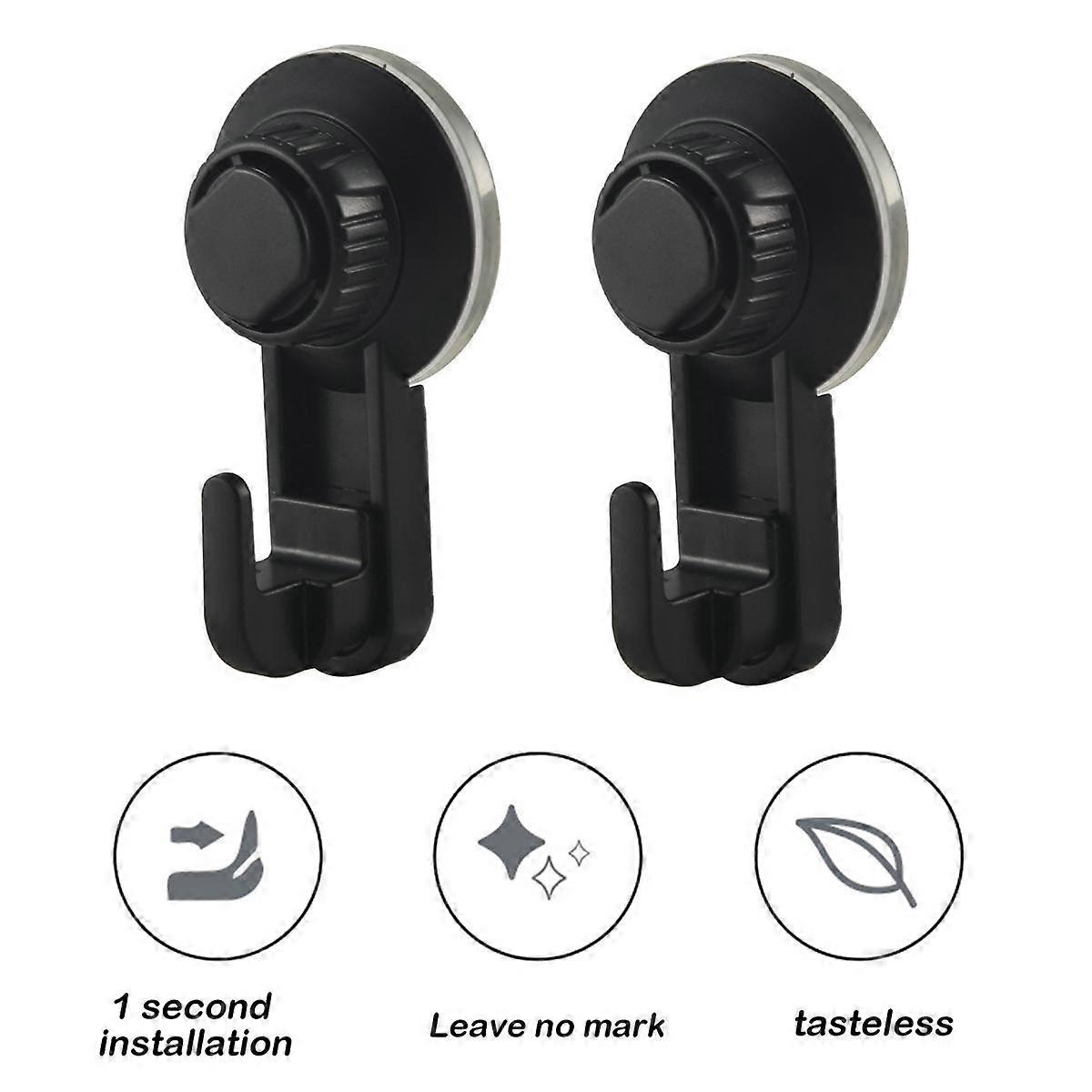2 Pcs Suction Cup Hooks Powerful Suction Cup Bathroom Hooks,Vacuum Wall Hooks for Towel,Waterproof
