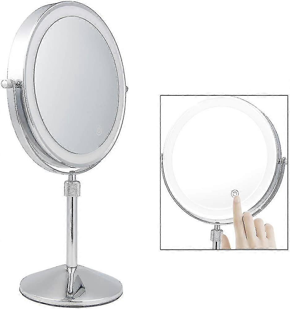 7x/1x Makeup Mirror, Lighted Magnifying Mirror, Double Sided Tic Mirror 360 Rotation