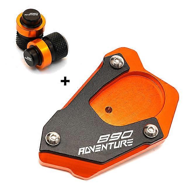 For KTM 890 enture R 890 890  2020 2021 2022 2023 Motorcycle Accessories Side Stand Extension Kickstand Pad Valve Caps