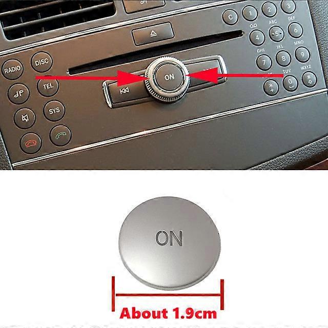 ABS Vehicle Interior CarConsole CD Panel Multimedia Switch Buttons Sequins Volume Button Cover For Mercedes Benz C E Class W204 W212 GLK X204
