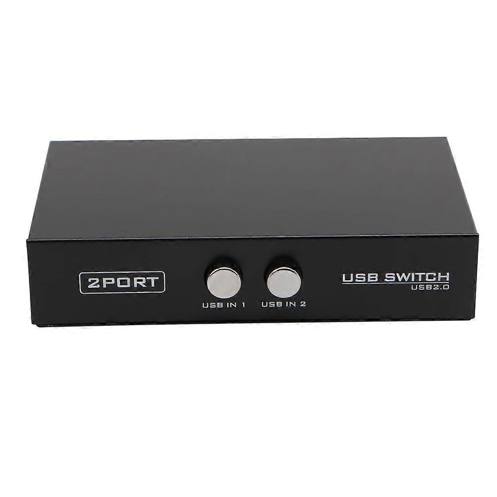 USB 2.0 Switcher Selector Box 2 In 1 Out Audio Splitter Switch Adapter