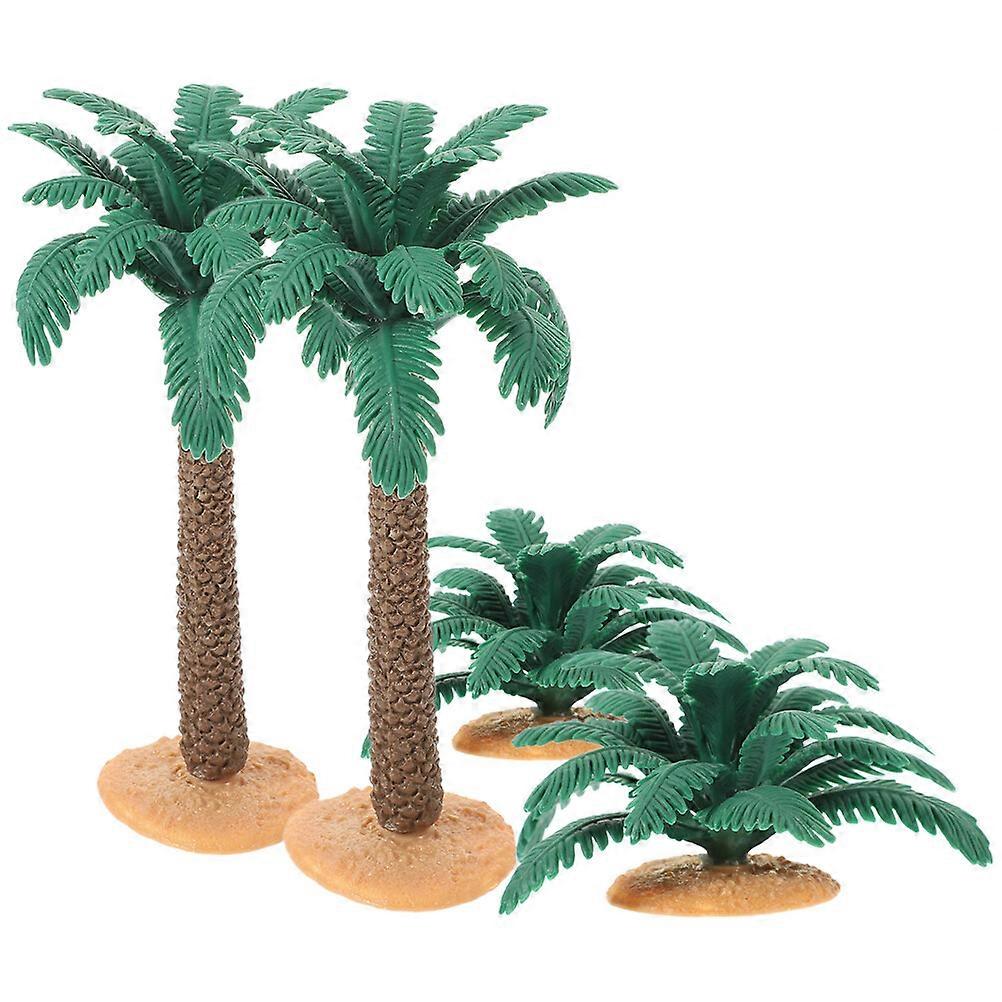 4 stks Micro Landschap Palmboom Miniatuur Kunstmatige Boom Scène Lay-out Modellen