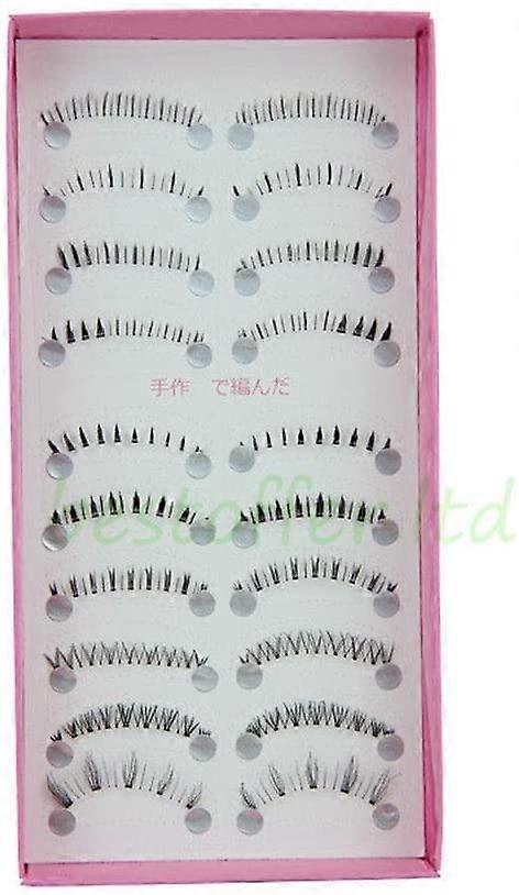 10 Pairs False Eyelashes Different Mixed Style Lower Under Bottom Natural Fake Eye Lashes Handmade Soft Makeup Eyelashes Black