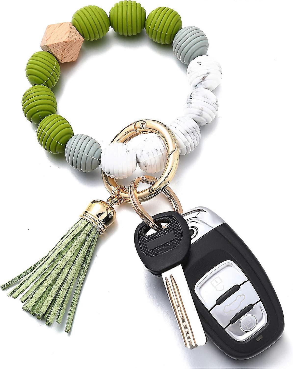 Wristlet Keychains Bracelet Bangle for Women|Key Ring Chain Bracelet | No BPA Silicone