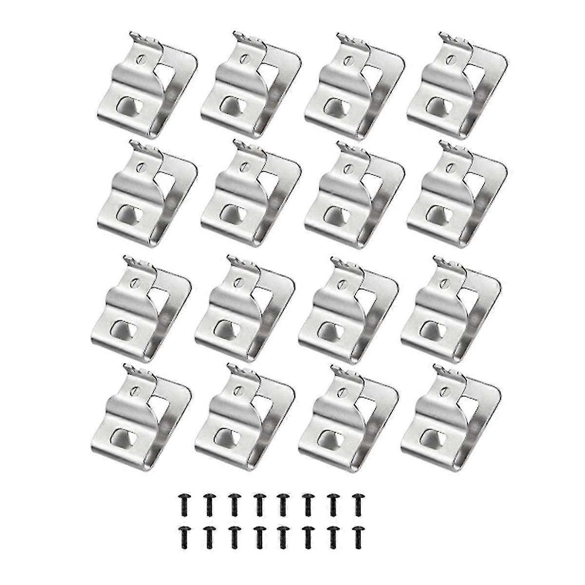 16pcs 304 Stainless Steel Drill Clips Tool Hooks With Screws For N268241 Fit For 20v Power Tools Dc