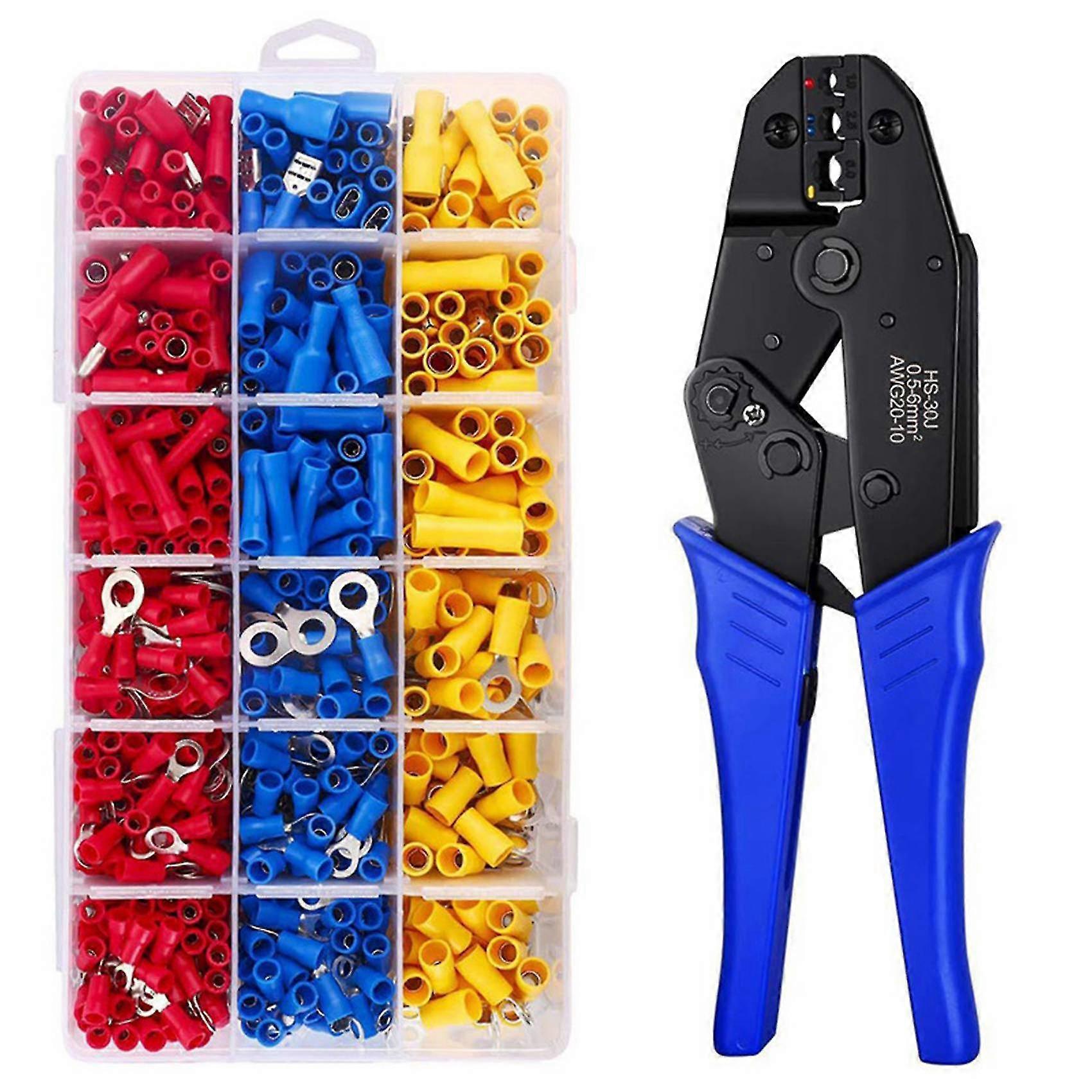 700pcs Tubular Terminal -30j Crimping Pliers Mini Terminal Crimping Tool Wire Terminal Crimping Too