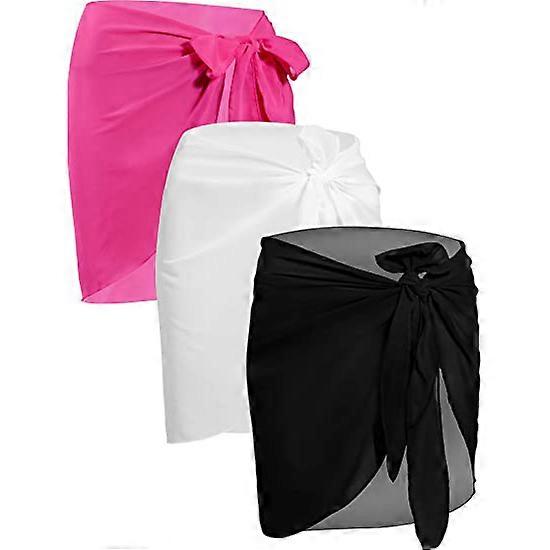 3 stycken Beach Wrap Saronger Kvinnor Strandplagg Baddräkter Wraps för semester
