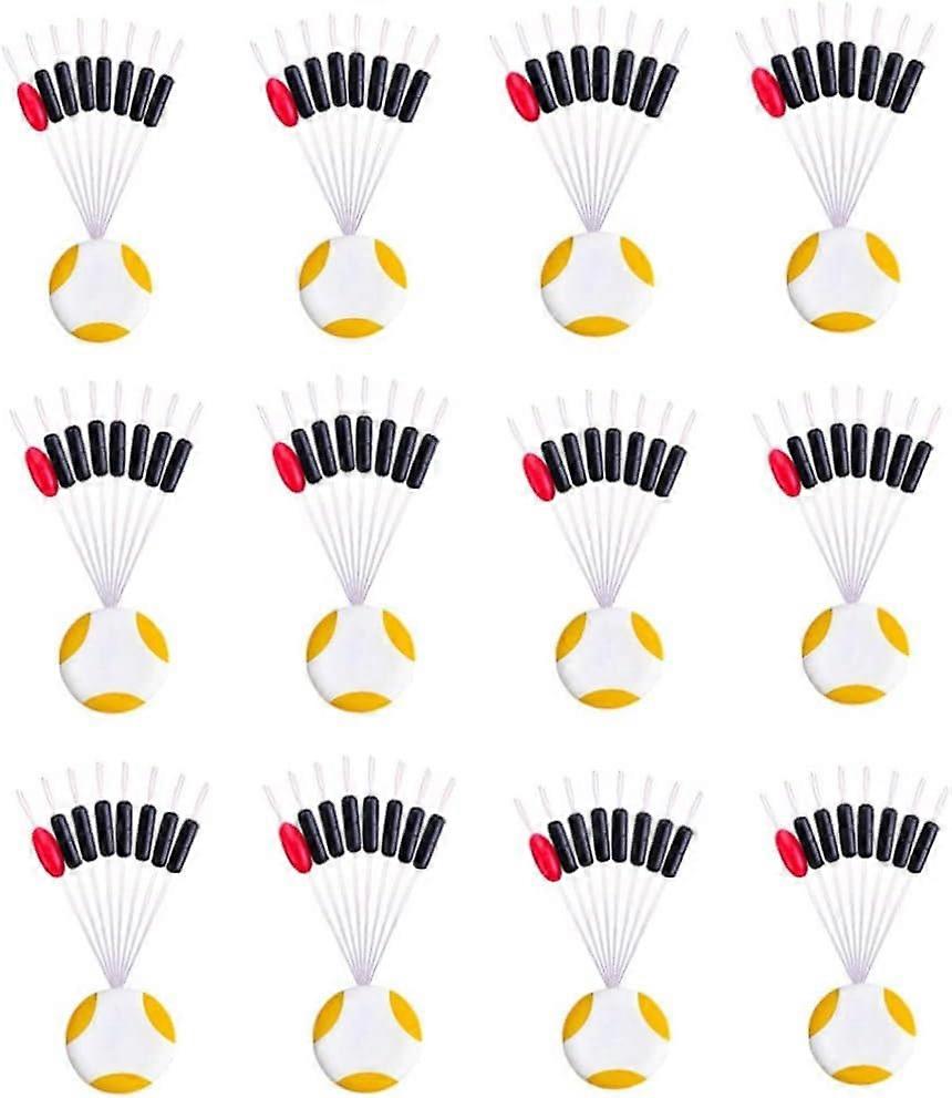 Fishing Rubber Bobber Stoppers Oval Fishing Float Stops Colorful Space Beans Saltwater Fishing Tackle Accessories Float Rubber Stopper(Yellow, Black, 