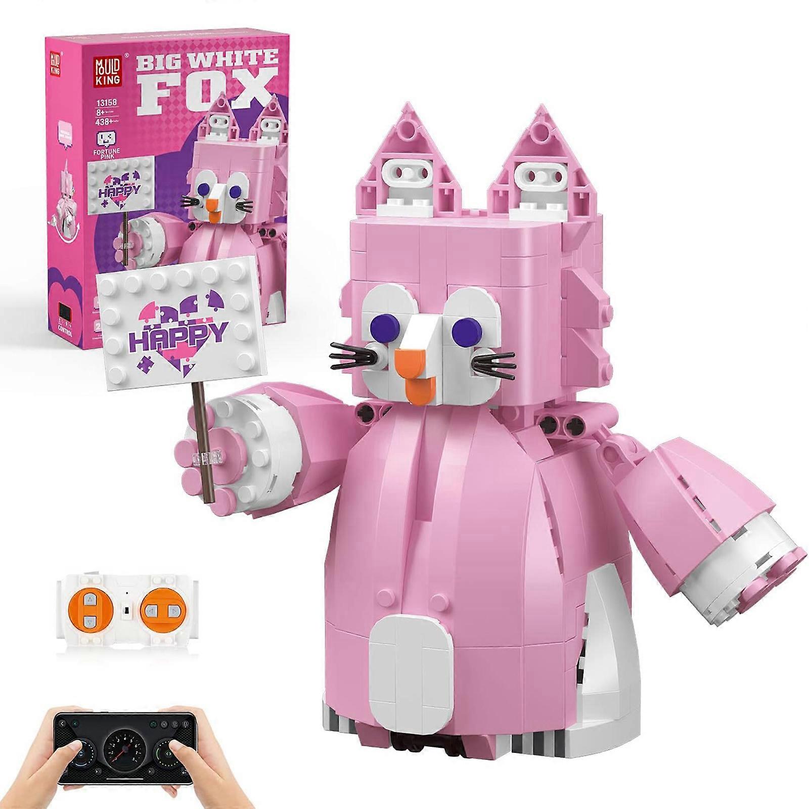 Mould King LinaBell Toy Building Sets with RC and APP Control, 360 Rotatable Robot Building Blocks Toy, STEM Project Educational Building Kit Toys Gif