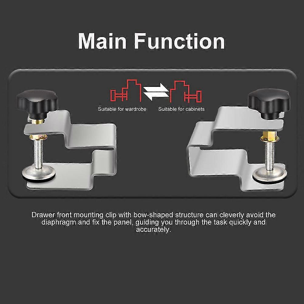 2pcs Wood Working Cabinet Installation Clamp Front Drawer Fast