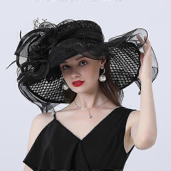 Damer Blommig Glamorös Hatt Brud Bröllop SolHatt