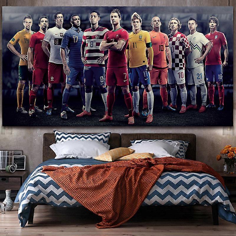 كأس العالم 2023 خلفية غرفة نجم كرة القدم ليونيل ميسي قماش معلق