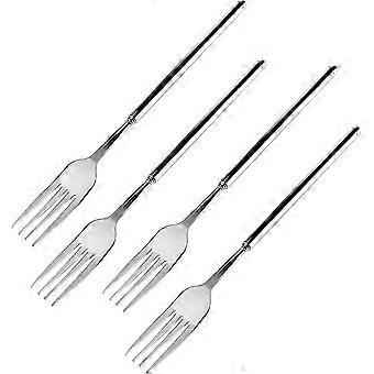 Extendable Long Handle Telescopic Fork - Cutlery Fork For Bbq, Dinners, Desserts, Sausages, Hot Dogs, Fruits And Vegetable Bbq Tool Accessory