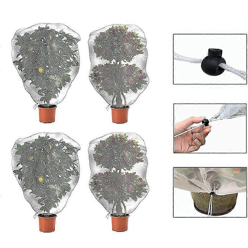 Insekt Bird Barrier Netting Mesh Med Drawstring - Garden Bug Netting For Beskytt Plantefrukter Blomst Fra Insekt Bird Eating