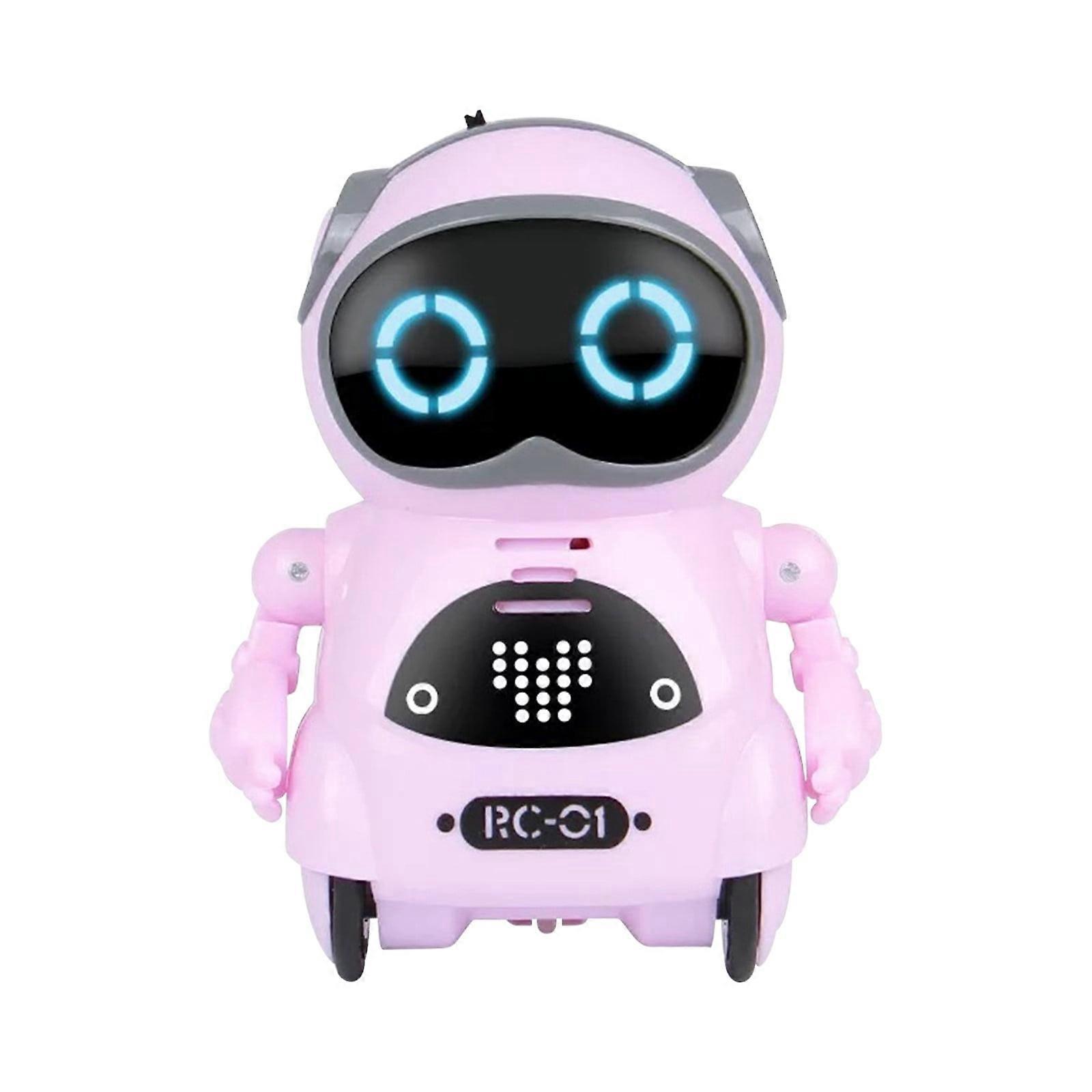 Pocket RC Robot Talking Interactive Dialogue Voice Recognitions Record Singing Dancing Pink