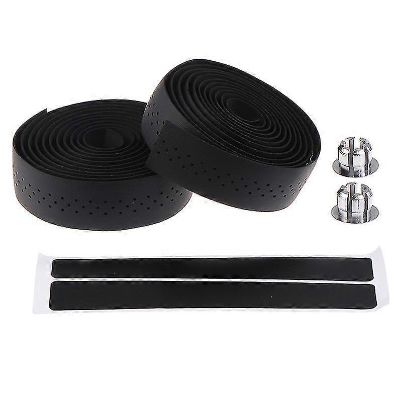 Bicycle Handlebar Tape Road Bike Pu Leather Perforated Belt Breathable Soft