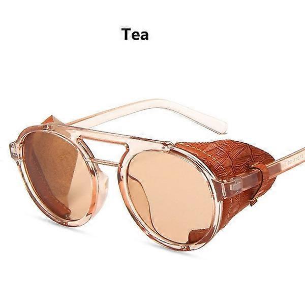 Gafas de sol retro steampunk para hombre [Tea Leather]
