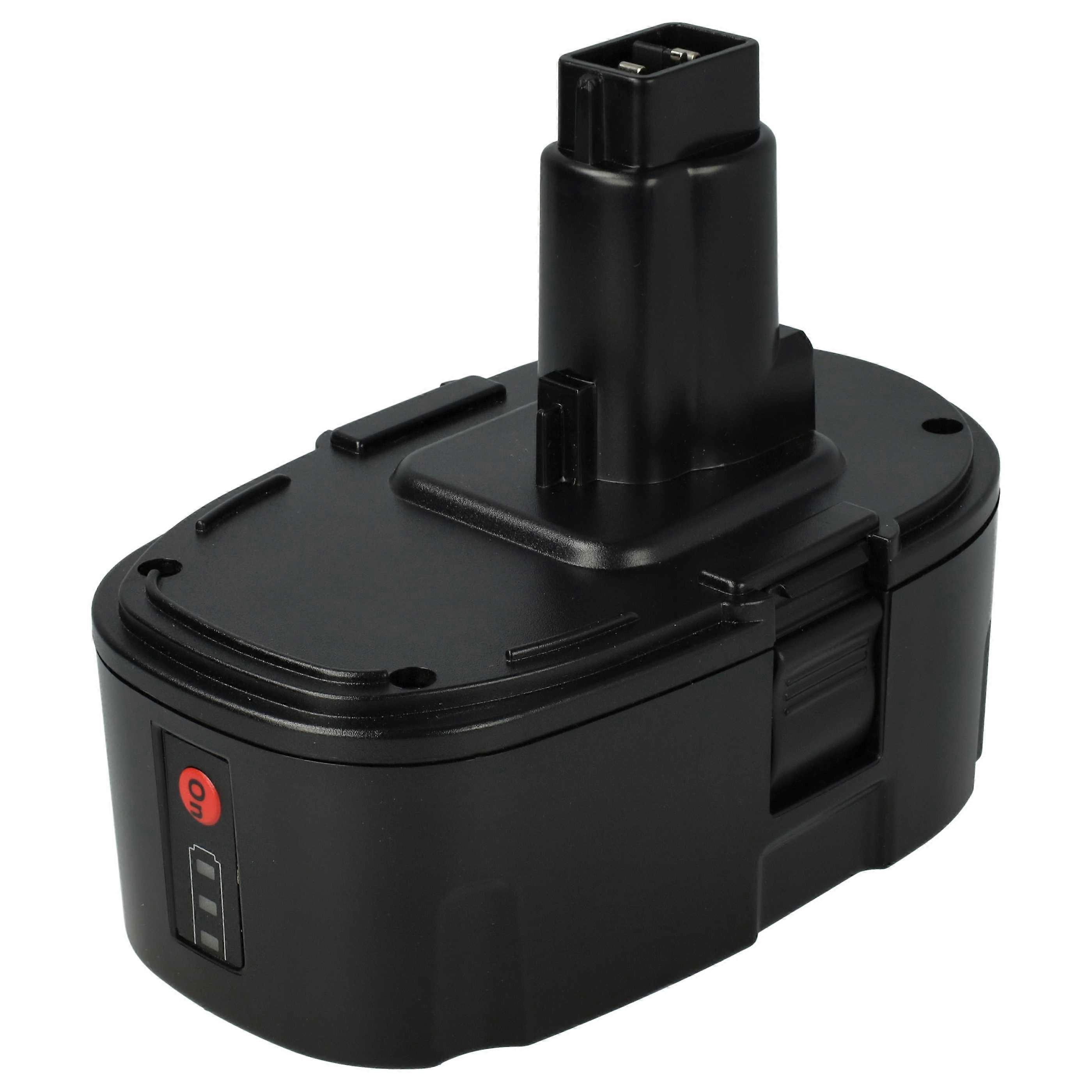 EXTENSILO Batteri kompatibelt med Dewalt DW919 lommelygte, DW908 lommelygte, DW059B, DW059, DW908 lommelygteværktøj (5000 mAh, Li-Ion, 18 V)