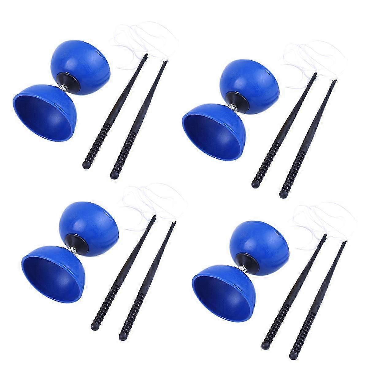 Sensory Training Equipment, Double-Headed Diabolo, Entertainment Products for Children, Students and the Elderly Blue