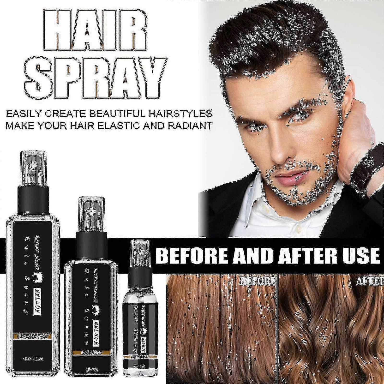 Eelhoe الرجال الشعر ترطيب تصفيف رذاذ الضوء وطويل الأمد تصفيف جل جاف مثبت الشعر تصفيف الشعر جل الماء