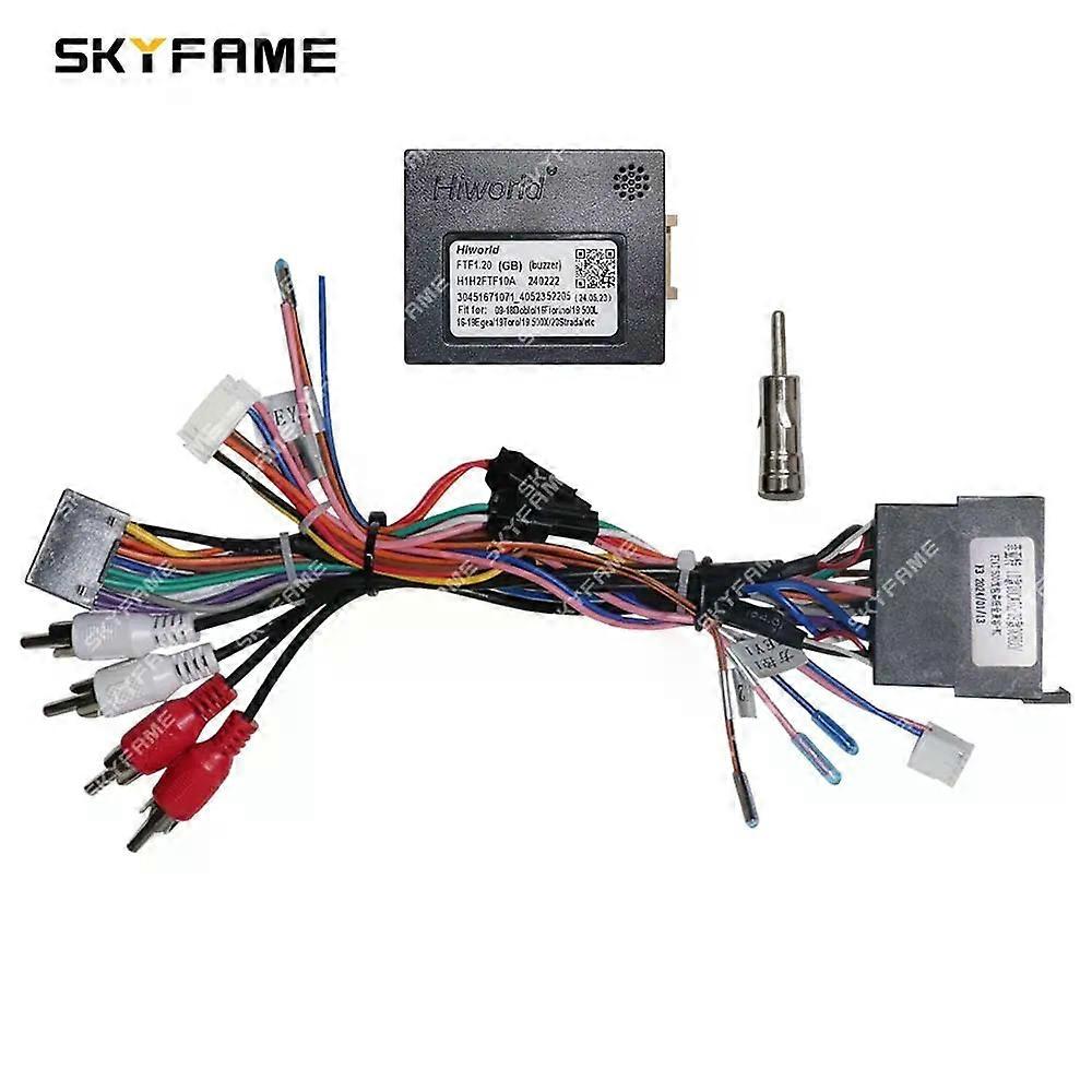 Applies to Car Wiring Harness Adapter Canbus Box Decoder Android Radio Power Cable For Fiat Ducato Doblo 500 Panda Fiorino FTF1.20