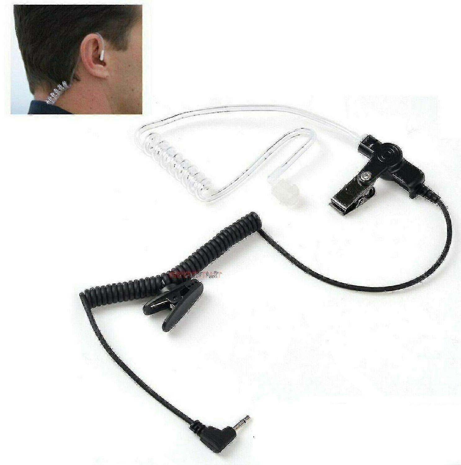 3.5mm Police Listen Only Acoustic Tube Earpiece Headset For Motorola Speaker Mic Aespa