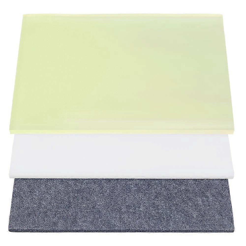 1Pc Polyurethane Sheets & 1Pc Plastic Sheets & 1Pc Felt Fabric DIY Craft Supplies Rectangle Mixed Color 300~350x200~250x9~10mm 1pc/style