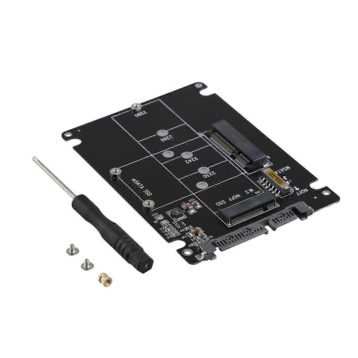 2 in 1 NGFF M.2 B+M Key Mini PCI-E or mSATA SSD to SATA III Adapter Card for full msata SSD/ 2230/2
