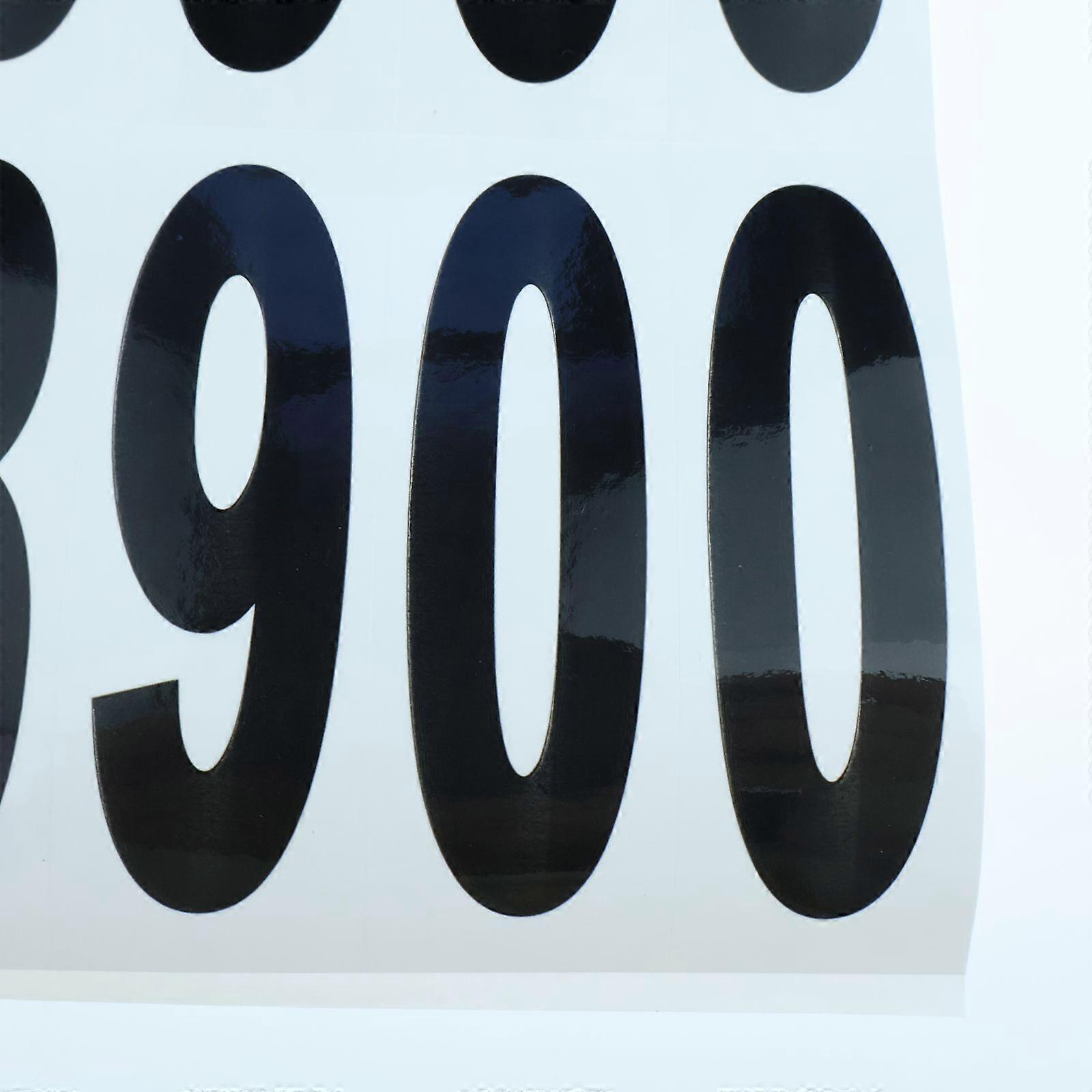 240pcs digital number label - black