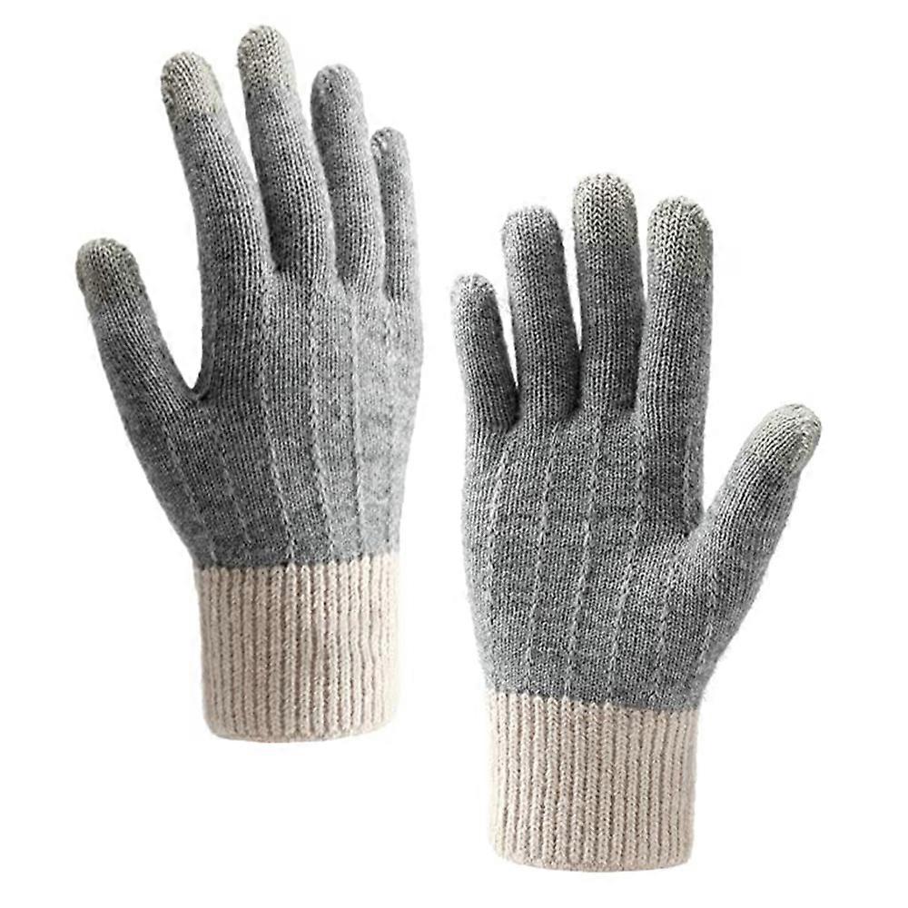 Women's Winter Warm Knitted Touch Screen Non-slip Warm Gloves