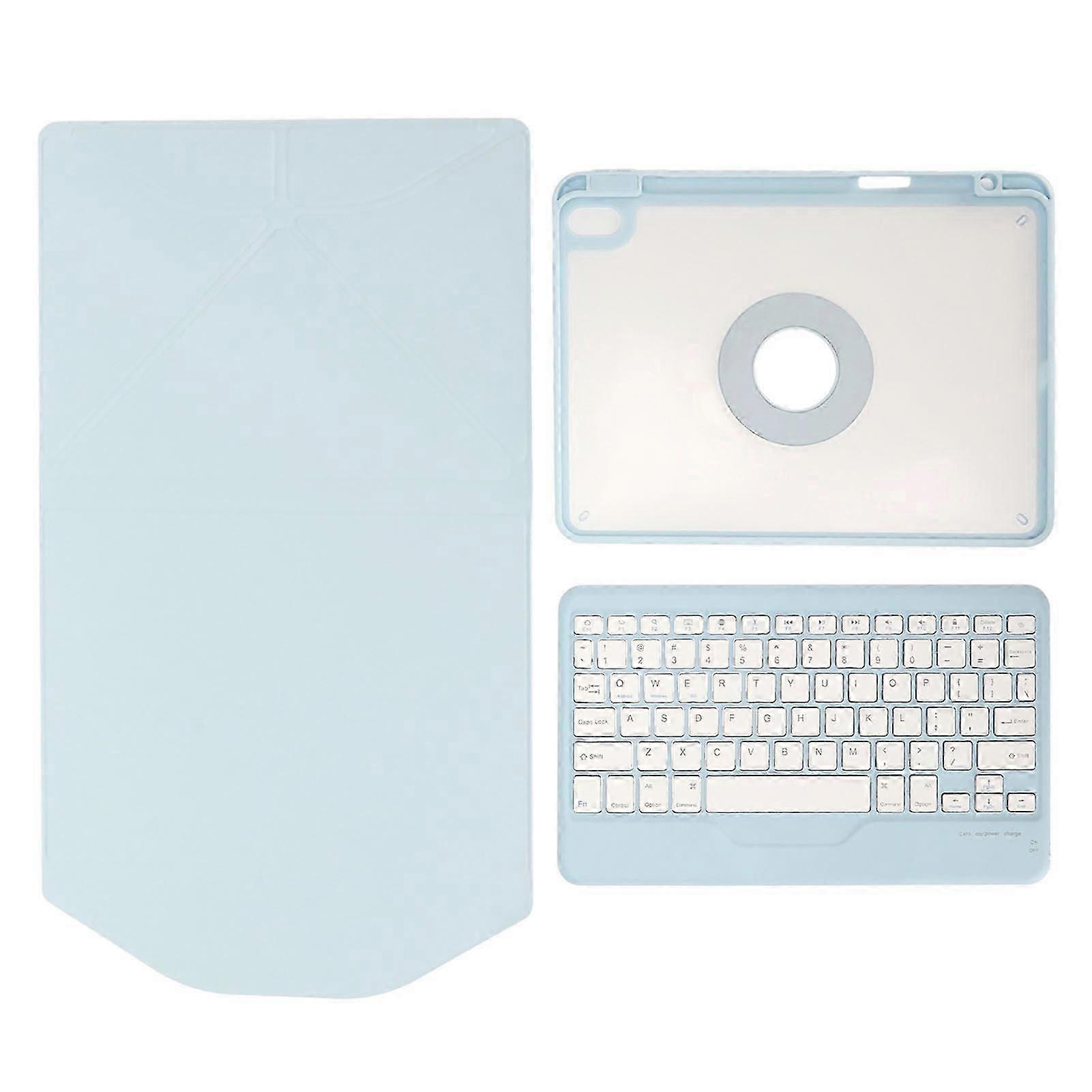 unique Vertical Keyboard with Case Blue Ergonomic Folio Magnetic Detachable Vertical Keyboard with Case Pen Holder for IOS Tablet