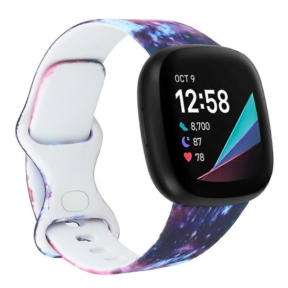 For Fitbit Versa 3 Printing Watch Band, Size:L(A)