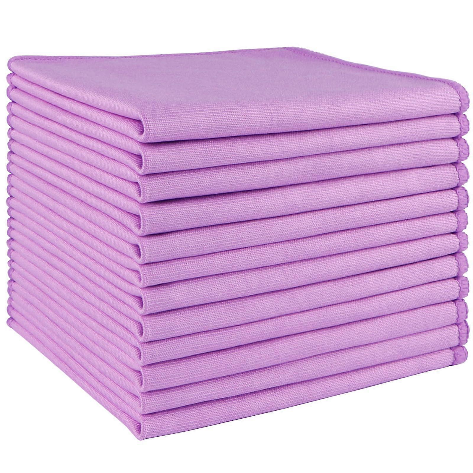 Microfiber Cleaning Cloths 12 PK Lint Free Streak Free 12"×12" for Windows Glasses Multi-Purpose Use