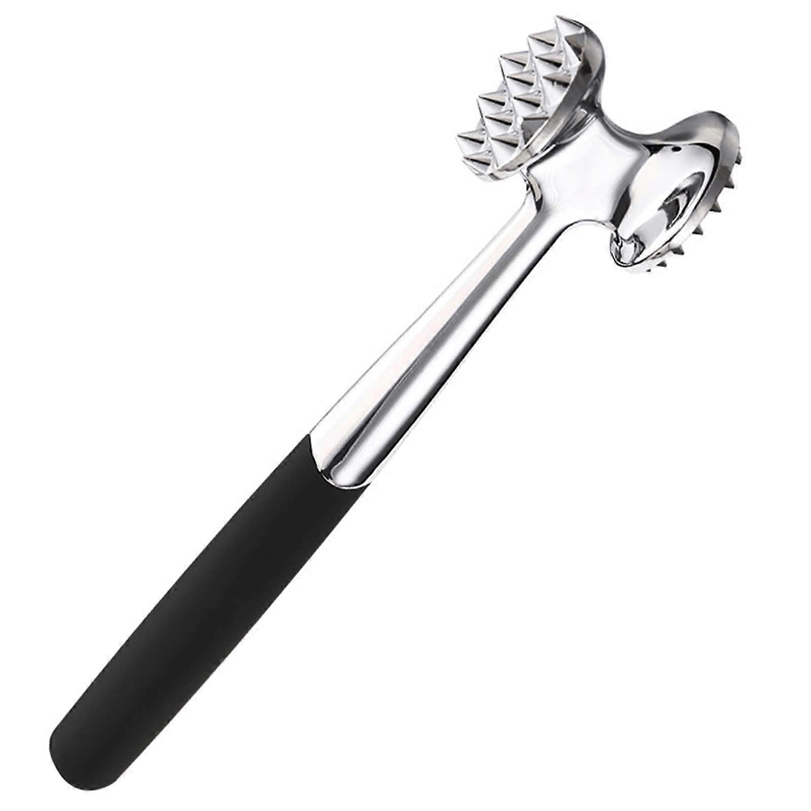 Stainless Steel Meat Tenderizer Hammer Kitchen Tool with Dual-Sided Design and Comfortable Grip for Easy Use