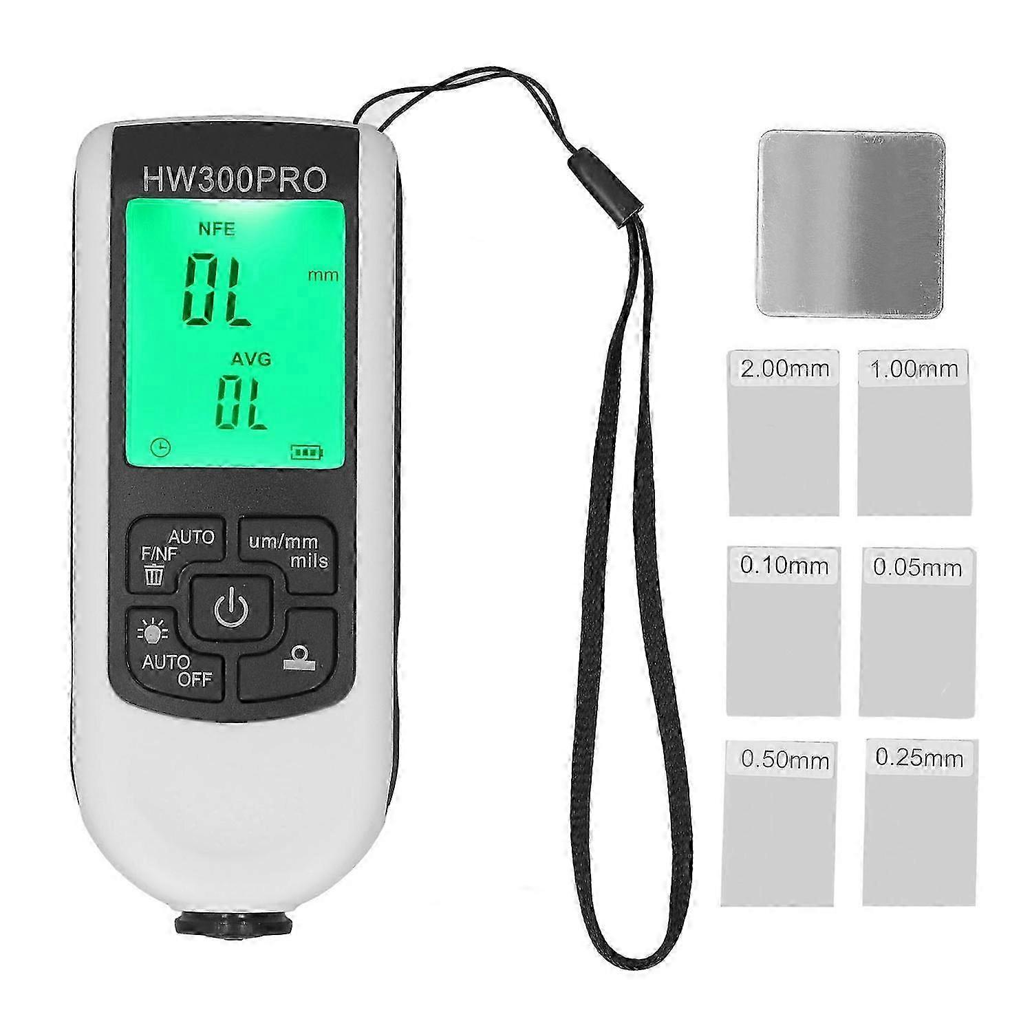 Paint Thickness Gauge Coating Depth Meter Tester Digital Display 02000um for Vehicle White