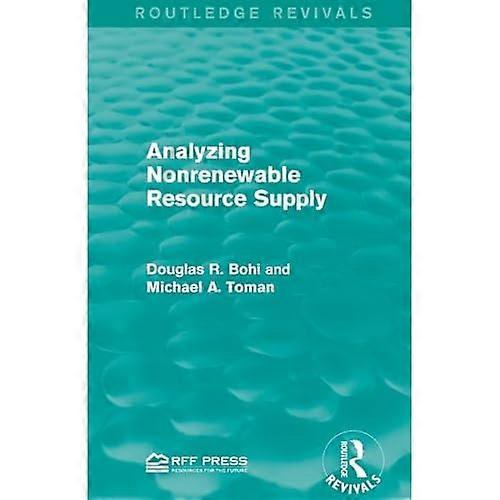 Analyzing Nonrenewable Resource Supply