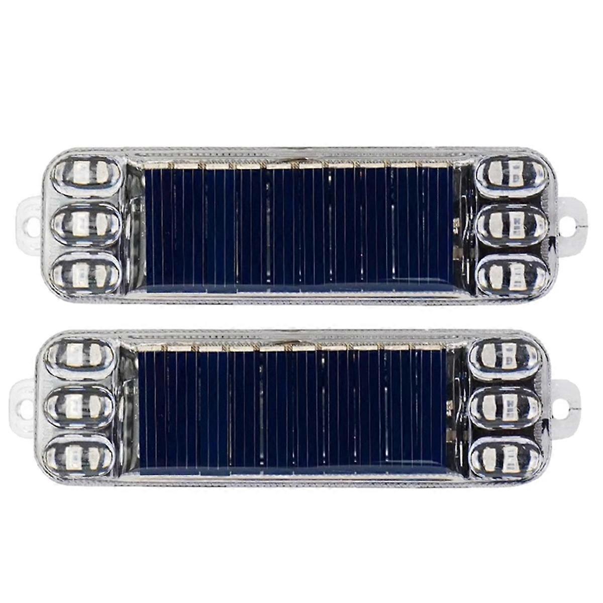 Motorcycle Solar Warning Light Car Rear Collision Prevention Strobe Light Night LED Tail Flashing Light