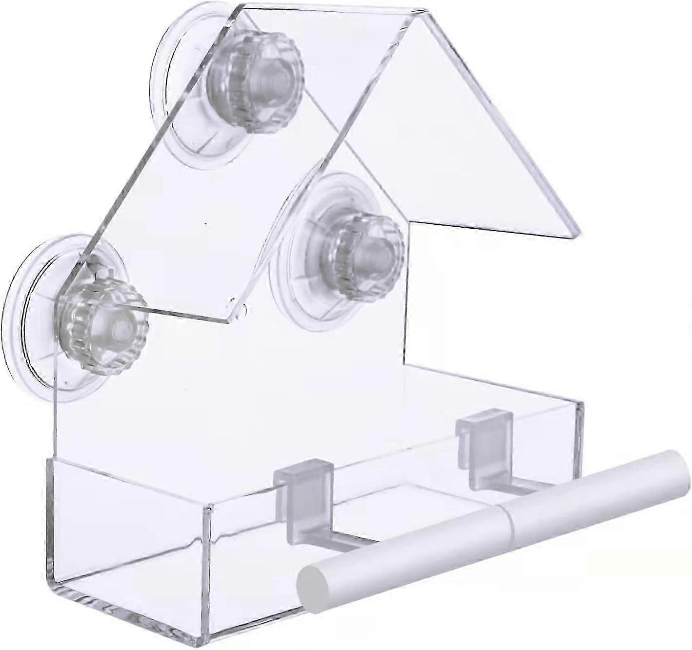 Super suction, window bird feeder with drainage holes. Window bird feeders are for small birds only. Liangpin acrylic transparent house design