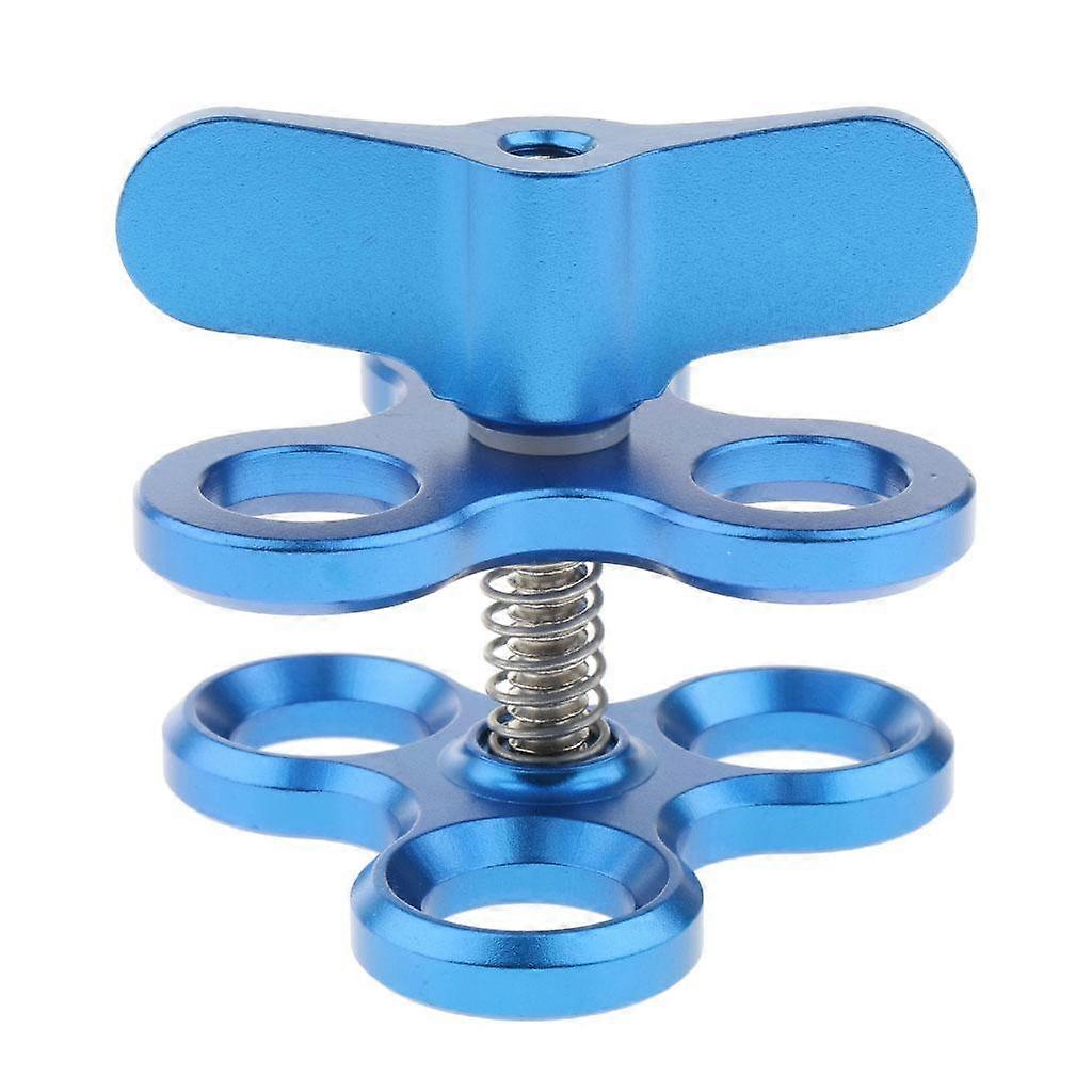 Butterfly Diving Clamp Triple Ball Joint Arm Mount Adapter for Blue