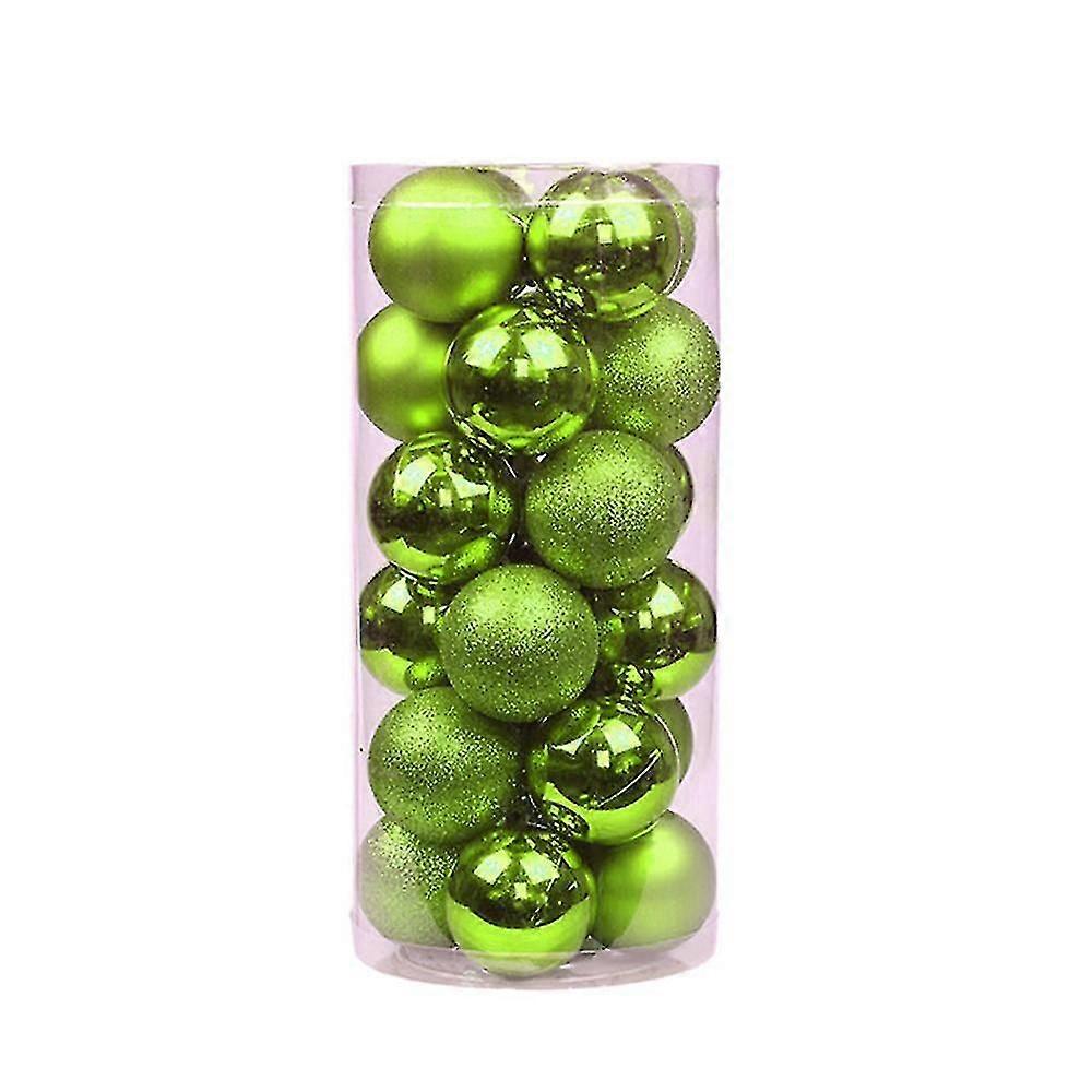 24 Pieces 6cm Shatterproof Christmas Ball Ornaments Xtmas Tree Wedding