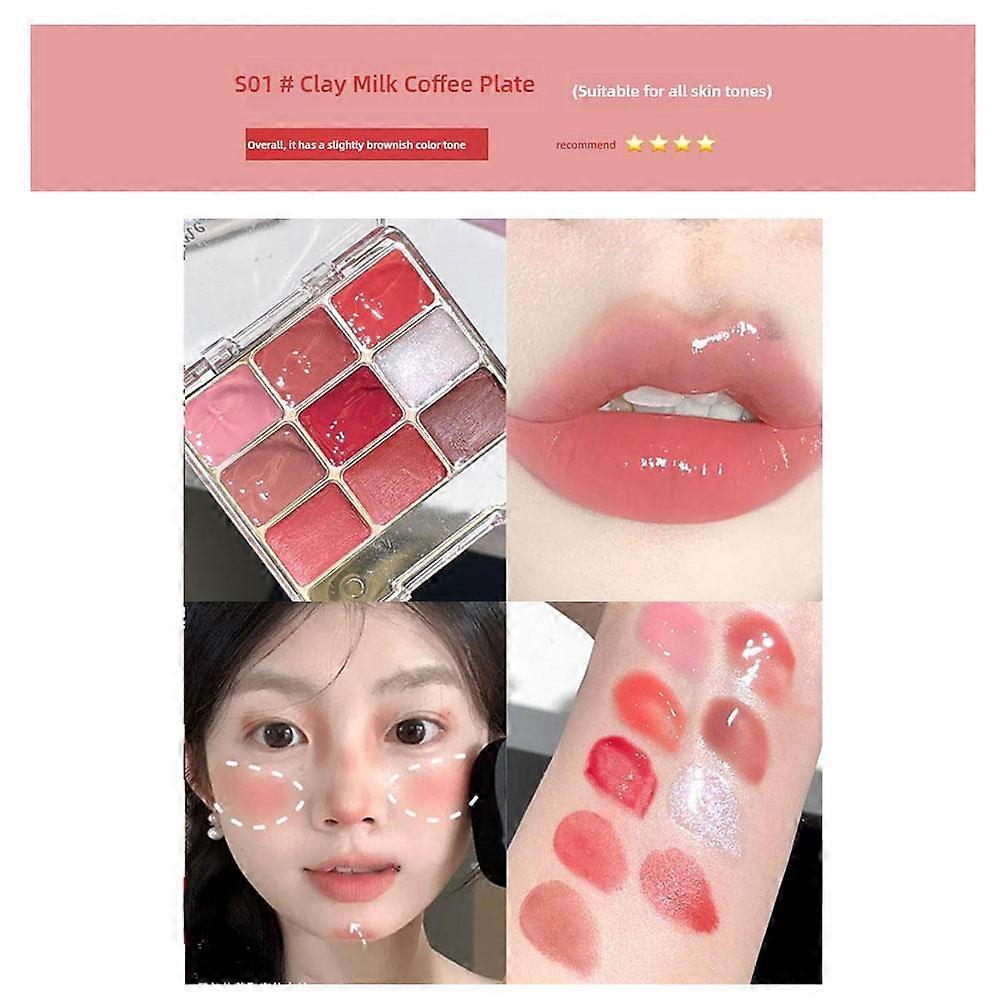 2025 Jelly Lip Palette with Multicolours Jelly Lip Gloss for Lips & Checks