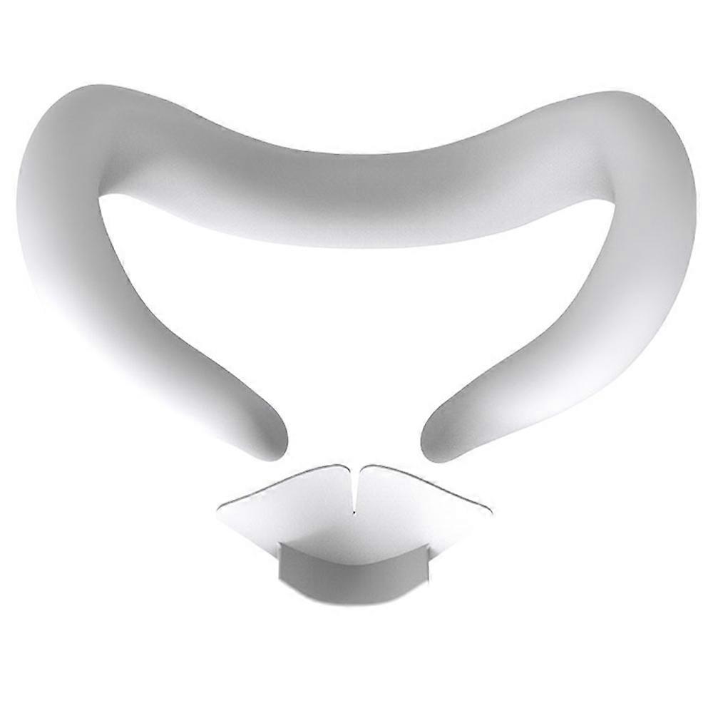 For Meta Quest3 VR Eye Mask Silicone Dust-proof Protective Cover with Nose Support-White