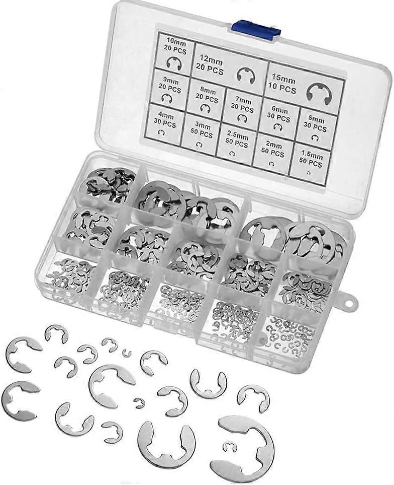 External Retaining Rings Assortment, Crafted From Alloy Steel For Unmatched Oxidation Resistance, 13 Sizes For Seamless Securing Tasks In The