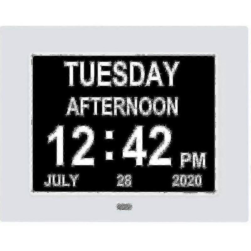 Digital Dementia Clock Calendar Clock Day Date Clock Large Display Large Clear Unabbreviated Time An