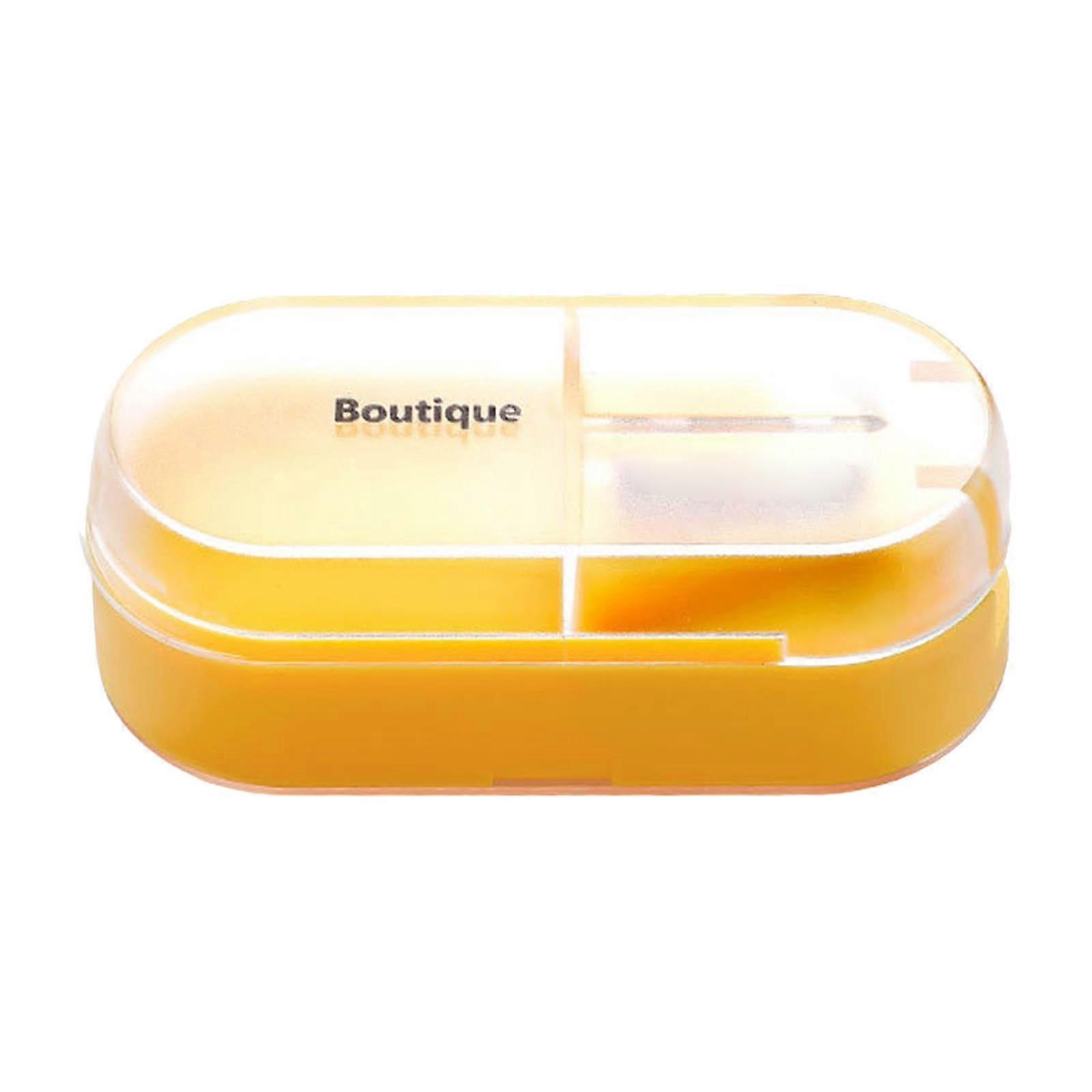 Grids Storage Box with Cutter, Cute Travel Case PP Dispenser Organizer School,