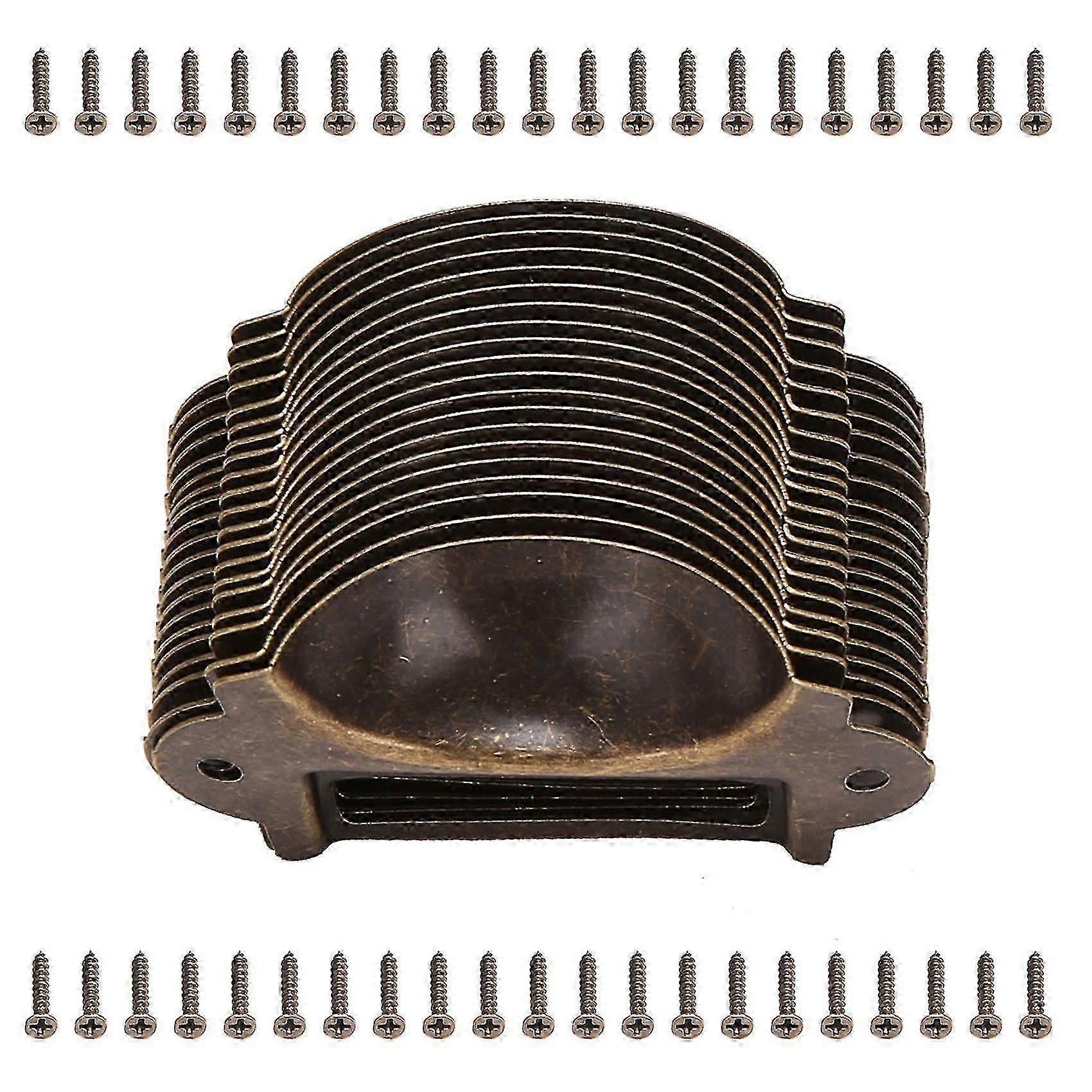 20pcs File Name Card File Cabinet Handles Label Holder Antique Bronze Drawer Label Pull Cabinet Fra