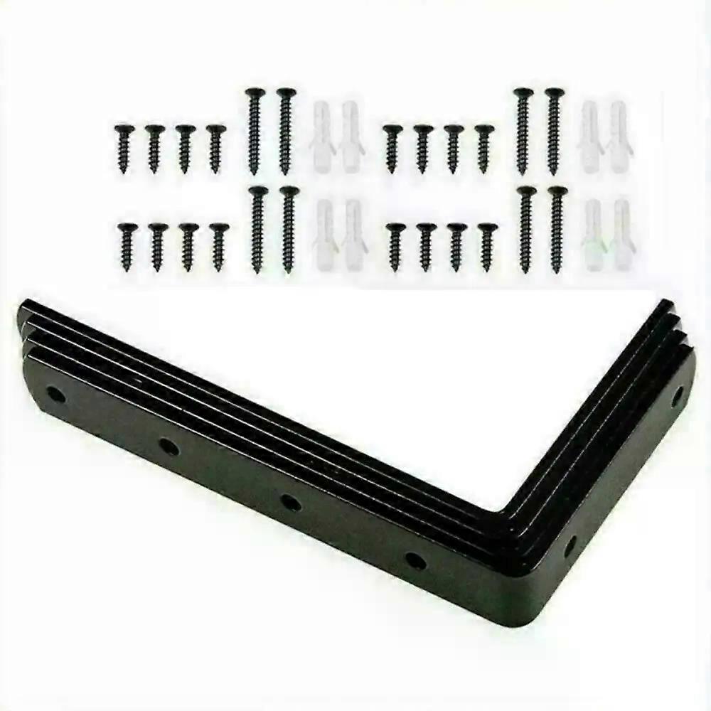 Heavy Duty Cast Iron L Shaped Wall Mounted Shelf Brackets Support Decor Home 4X
