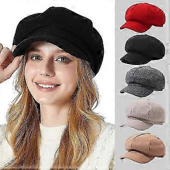 Wollen Hoed Baret Hoed Wol Vintage Hoed Mode Zwart