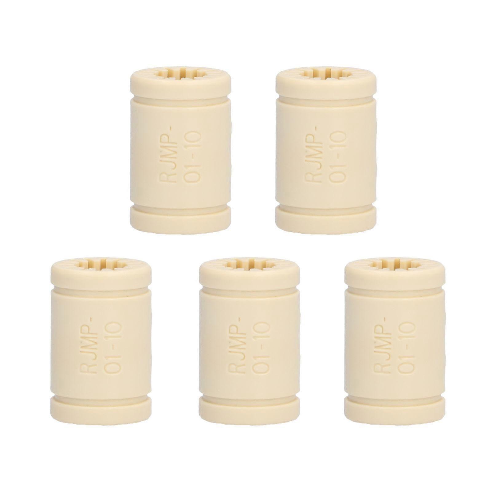 5Pcs Plastic Bearings Solid Durable Linear Exercise More Lightweight Bearing Shafts for 3D Printer M10uu