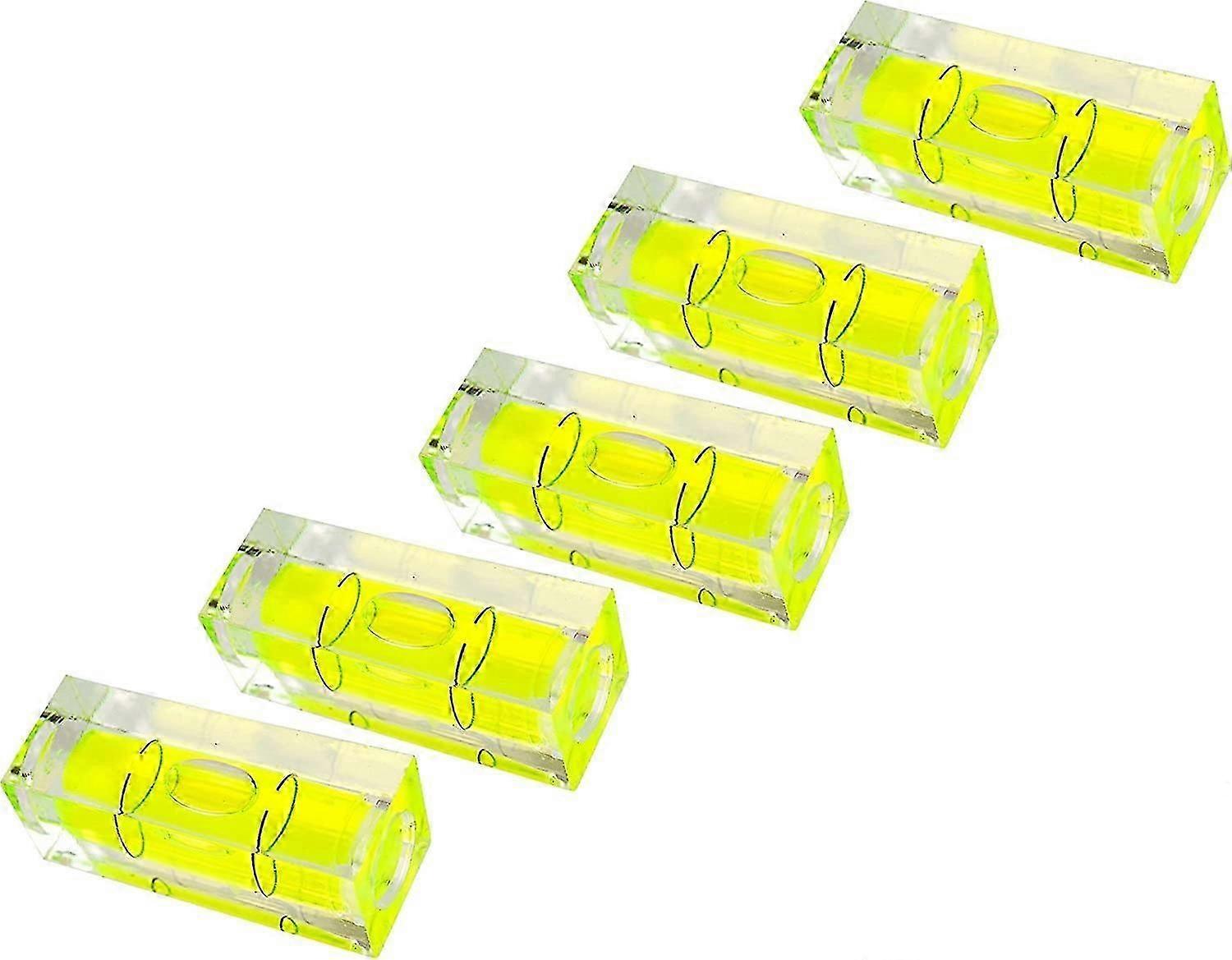 Vízmérték, 5 darabos csomag, 15 x 15 x 40 mm, Precíziós vízmérték légbuborékkal, Mini vízmérték